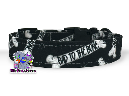 Dog Collar | 10-15” x3/4” | Bad to the Bone