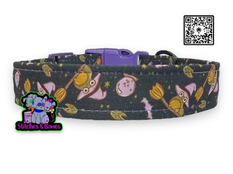 Dog Collar | 12-18" x1" | Witchy Frogs