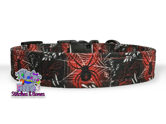 Dog Collar | 10-15” x3/4” | Familiar Black Widow